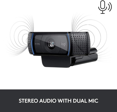 Imagen 5 de 6 de Webcam Logitech C920 Camara 15mp 1080p Fhd 30fps Microfono