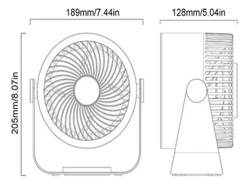 Ventilador De Escritorio Inalámbrico Usb Recargable Portátil