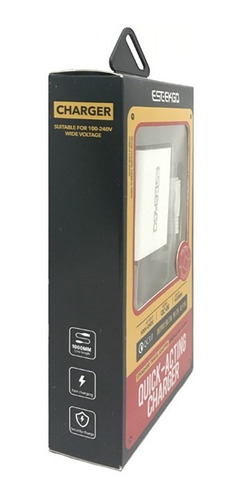 Imagen 6 de 6 de Cargador Qc3.0 De Carga Rapida Eseekgo Tipo C Color Blanco