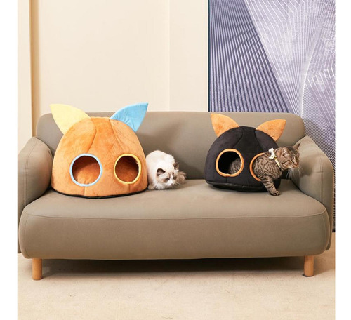Cama De Gato Para Gatos Interiores TĂșnel Gato Semi L Negro