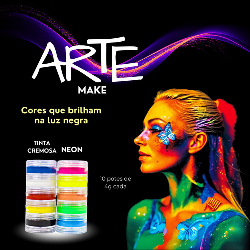 Kit Pintura De Rosto Make 5 Cores Tinta Criança Arte Make