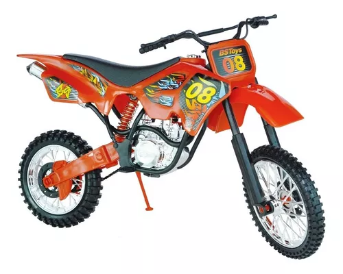 Moto Trilha Motocross Várias Cores 24cm - Bs Toys - Caminhões