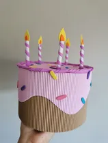 Comprar Cajas Para Cotillón Personalizadas Forma De Torta Cumpleaños