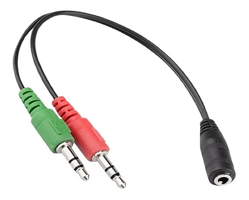 Cable Rca Hembra A Macho 15 Cm Negro Para Audio Y Micrófono