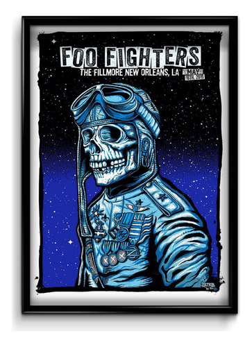 Cuadro Foo Fighters New Orleans 35x50 (marco+lámina+vidrio)