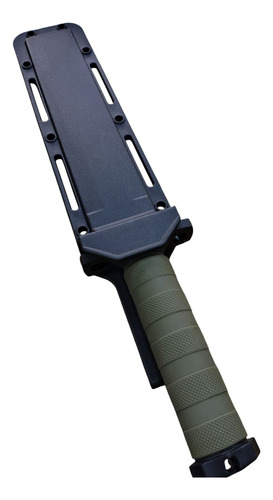 Cuchillo Tactico Militar Supervivencia Funda Rigida Negro