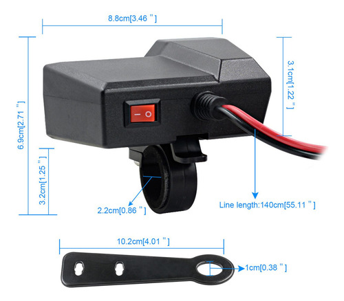 Fa Cargador Usb Para Motocicleta Adaptador De Estilo B