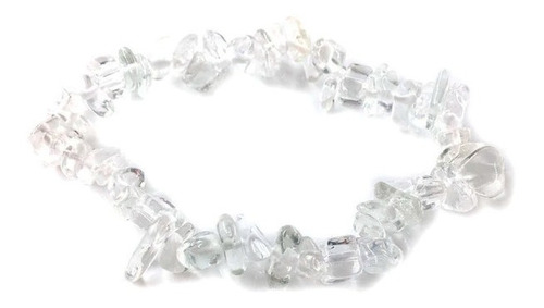 Pulsera Chips Piedra Natural Cuarzo Cristal