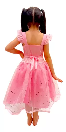 Vestido Barbie De Tirantes Rosa Para Niña