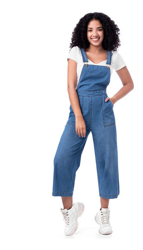 Overall Denim Squeeze Saia Mujer