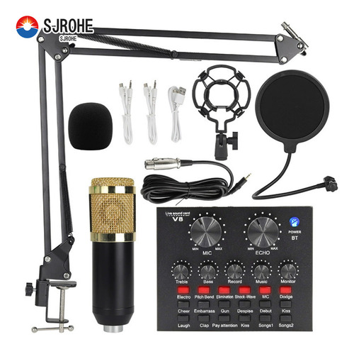 Sjrohe Mejor Tarjeta De Sonido Para Streaming En Calidad Profesional Tarjetas De Sonido Con Mezcladora Integrada Conexión Usb,control De Mezcla Consolas De Audio Micrófonos Profesionales Ecualización