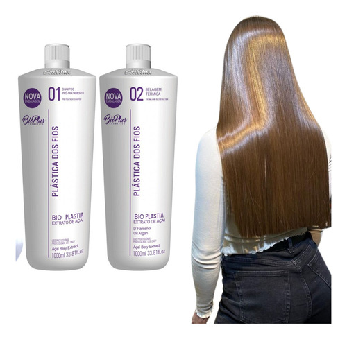 Kit Açai Shampoo + Ativo Alisamento Definitivo 2x1000ml