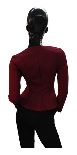 Imagen 4 de 5 de Saco Blazer Para Dama Casual Formal Cuello Semi Circular