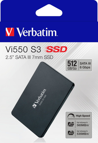 Ssd Verbatim Vi550 S3, 512gb, Sata Iii, 2.5 /v /vc