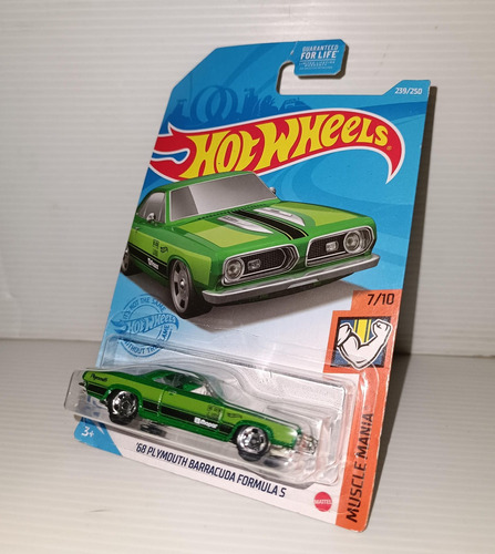 Hot Wheels 68 Plymouth Barracuda Formula S Muscle Mania Verd