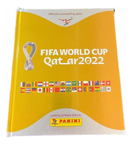 Álbum Capa Dura Dourado Copa Do Mundo 2022 Edição Limitada