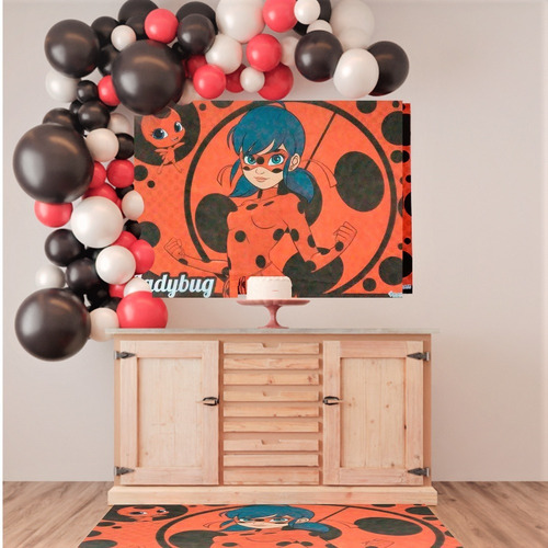 Painel Tnt Miraculous Ladybug Catnoir Decoração Parede Festa