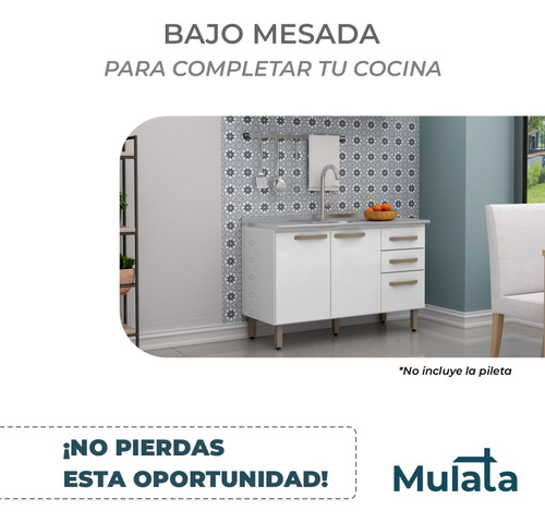 Bajo Mesada De Cocina Cajones Sin Pileta Bacha Alacena