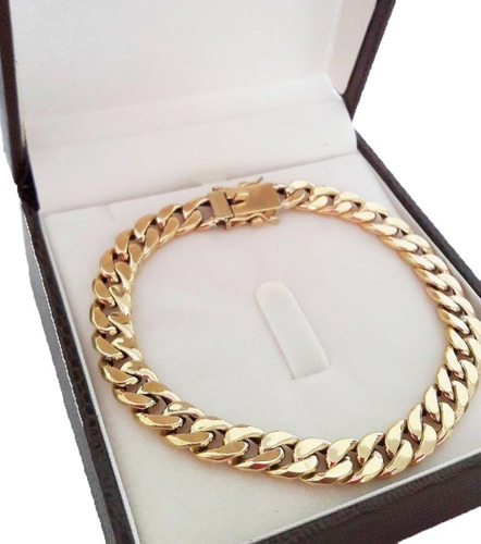 Imagem 2 de 4 de Pulseira Grumet 15 Gramas 9mm 21cm Ouro 18k