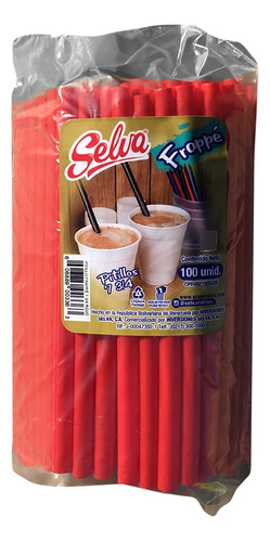 Pitillos Frappe Colores Marca Selva Pack 600 Und (6 X 100).