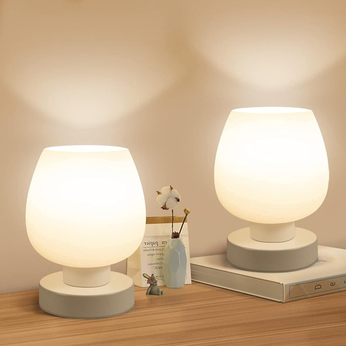 Toque Bedside Table Lamp Set Of 2 - Small Modern Table Lamp 