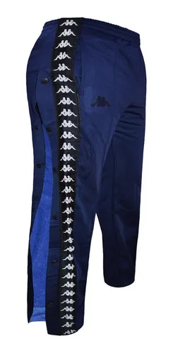 Pantalon Kappa Banda Astoria Snaps Moda Con Botones Azul