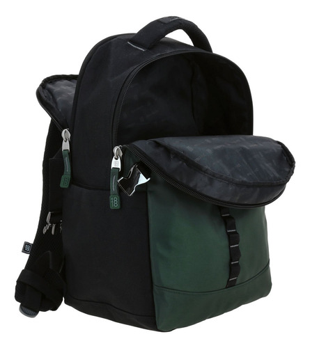 Mochila Grande Chenson Juvenil 1818 Wayne Portalaptop Verde Verde Oscuro Liso