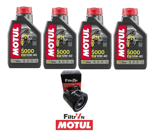 Combo Óleo Motul 5000 10w40 + Filtro Fram Ninja 1000 Z 1000