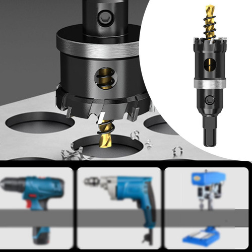 Cortador De Agujeros Profesional Con Llave, Acero De 22mm