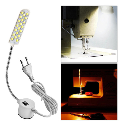 220v Máquina De Coser Ropa 20 Led Tornos De Luz