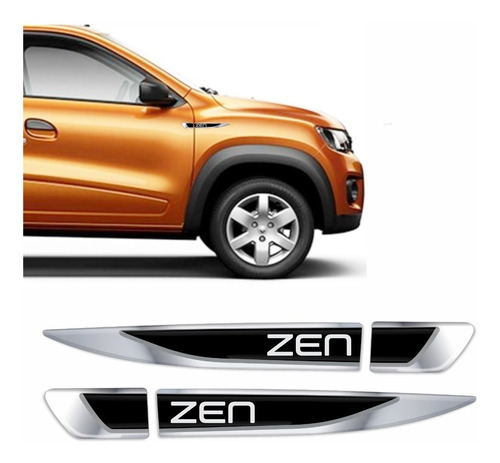 Aplique Lateral Renault Kwid Zen Emblema Resinado Res01 Fgc