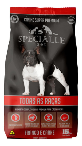 Ração Specialle Pet Para Cães Adultos Frango E Carne 15kg