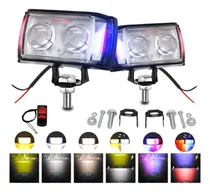 Comprar Faros De Lupa Auxiliares Led 6 Modos Luz De Advertencia Moto