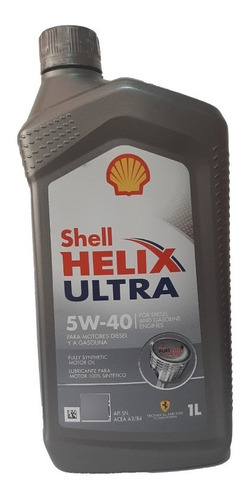 Aceite Full Sintetico 5w40 Shell Helix Ultra Api Sn