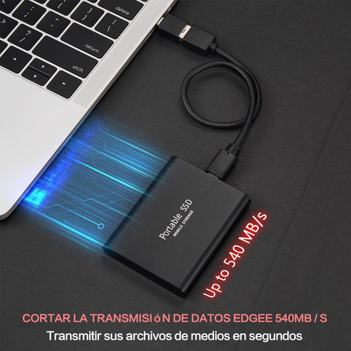 Disco Duro Externo De Ultra Alta Velocidad M.2 Ssd 4tb Azul