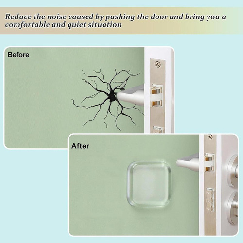 6 Topes De Puerta Cuadrados, Protectores De Pared Para