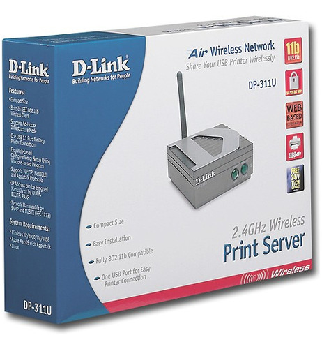 Wireless Print Server  D-link Dp-311u 1-usb 802.11b