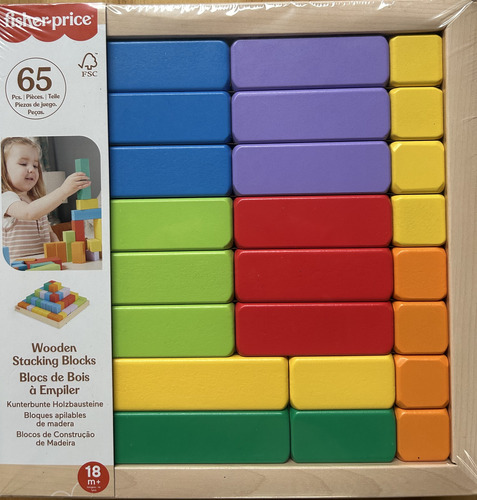 Fisher Price Juego Bloques De Madera Entrelazados 65 Piezas