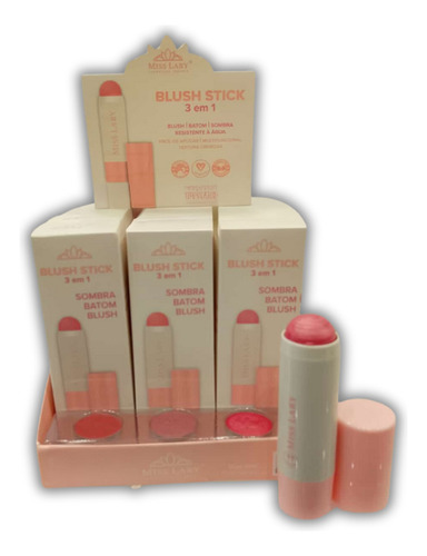 Blush Cremoso Stick 3 Em 1 Miss Lary C\18 Un Tom Da Maquiagem Multicolor