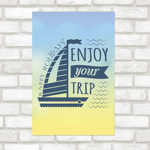 Imagem 1 de 2 de Poster Decorativo Viagem Enjoy N012165 30x40cm