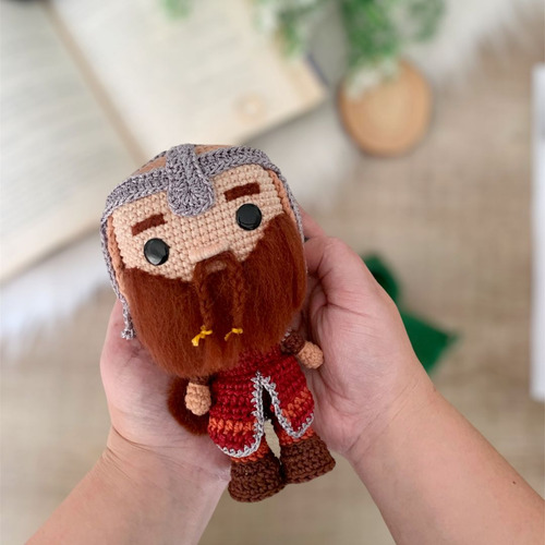 Gimli Amigurumi Boneco Estilo Funko Senhor Dos Anéis