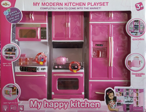Pretend Kitchen Play Set Girls Playset Moderna Juguete de Cocina para Niñas 