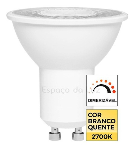 Imagem 1 de 5 de Lâmpada Led Dicroica Gu10 6w 2700k Dimerizável Sth8541/27