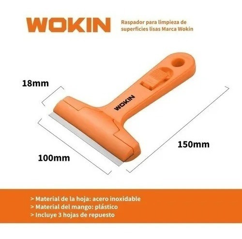 Raspador Para Vidrio Wokin Espatula 100mm - Fc