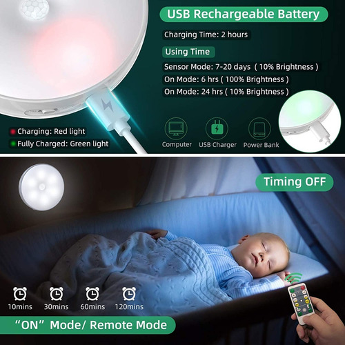 Lamparas Lightbiz Led, On-off-auto, Sensor De Movimiento, 6
