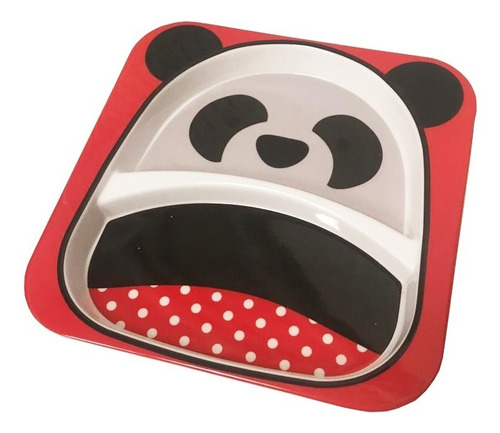 Imagen 1 de 5 de Plato De Melamina Animalitos Infantil Bebes Con División