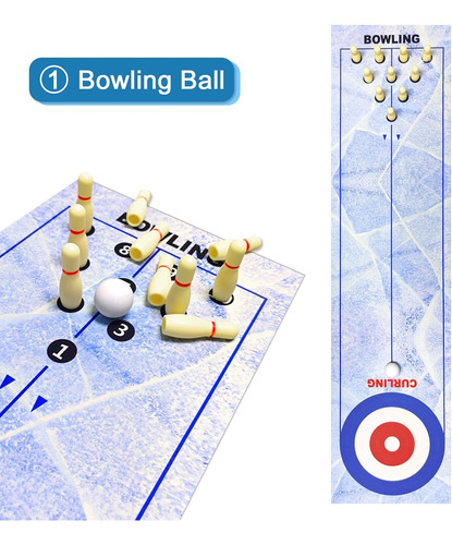 Juego De Mesa 3 En 1, Tabla De Tejo Y Bolos, Juego Familiar