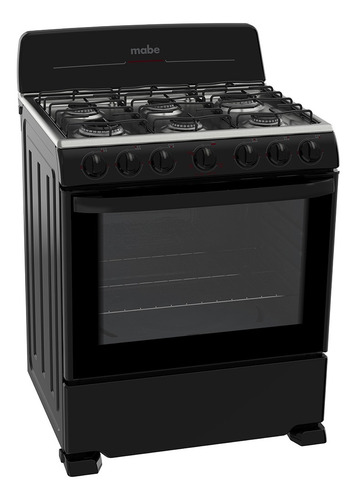 Estufa Mabe Diseño EM7641BAI a gas/eléctrica 6 quemadores negra puerta con visor 126.6L