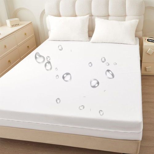 Protector De Colchón Impermeable Con Cierre De Seis Lados