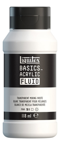 Tinta Acrílica Basics Fluid 118ml Transparent Mixing White